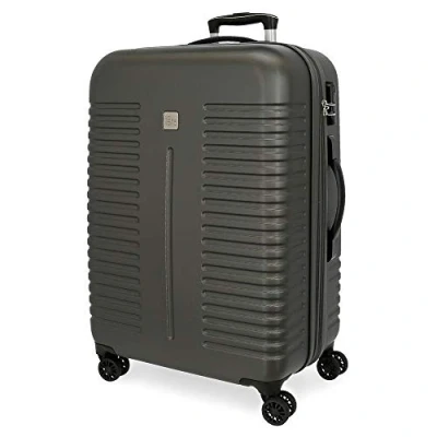 Imagen de Roll Road India Maleta Mediana Gris 48x70x27 cms Rígida ABS Cierre combinación 75L 3,7Kgs 4 Ruedas Dobles Extensible