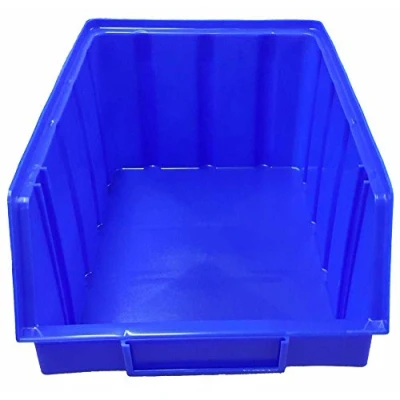 Imagen de 15 cajas apilables, tamaño 4 (222 x 340 157 mm), de plástico PP, sin dispositivo para colgar, color azul P D W®