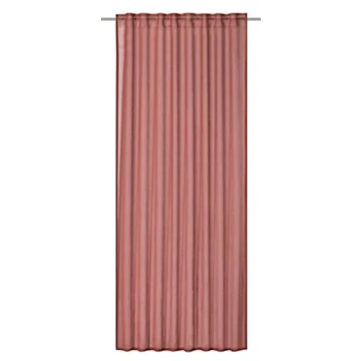 Imagen de Elbersdrucke Cortina con Trabillas Ocultas Air 06 Rojo coñac Semitransparente 255 x 140 cm 201814 para Sala de Estar, Dormitorio, Cocina, Pasillo habitación Infantil