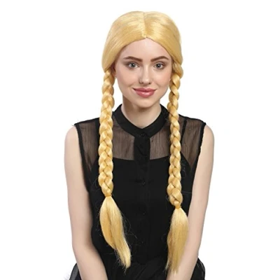Imagen de WIG ME UP 90958 ZA88C Peluca señoras Carnaval Dos Trenzas Trenzados Rubio Oro 60 cm