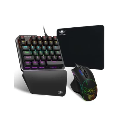 Imagen de SPIRIT OF GAMER Xpert G700 Combo Rgb Teclado + Raton Para Consolas Ps4, Xbox One Y Pc Teglado Mecanico Single Hand 7 Botones 3200 Dpi
