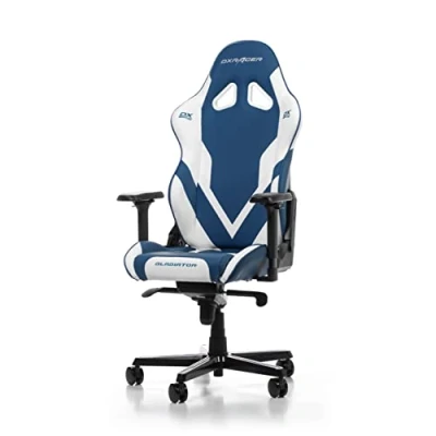 Imagen de DXRacer (el Original Gladiator G001 Silla Gaming, Polipiel, Azul Blanco, hasta 200 cm