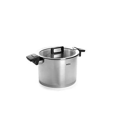 Imagen de Woll 124 2NC Concept Olla Alta con Tapa (inductiva, diámetro de 24 cm, 17 cm Alto, 7,6 l, Tipo Fuegos, Acero Inoxidable, Apta para Horno hasta 200, Plateado), Plata