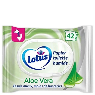 Imagen de Lotus Papel Higiénico Wet Wipes Aloe Vera 42 Lot De 4 Precio Por Lote Entrega Rápida