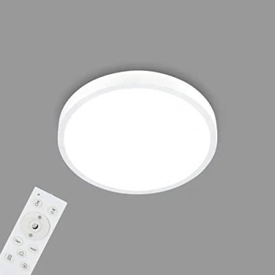 Imagen de Briloner Leuchten LED Ceiling Light RGBW, Dimmable, Colourful Colours, Neutral White, Surface Mounted Lamp, Remote Control, Diameter 380 x 50 mm