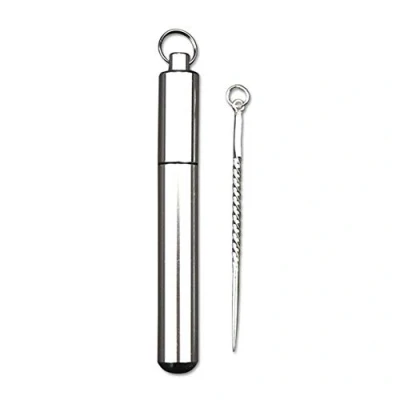 Imagen de Palillos de dientes plata ley, aluminio, creativos, para viajes, senderismo, camping 1 Zahnstocher und Tube