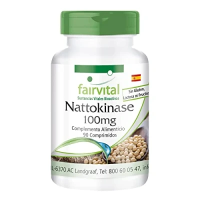 Imagen de Fairvital Nattokinase 100mg 2000 FU VEGANA Dosis elevada 90 Comprimidos Calidad Alemana