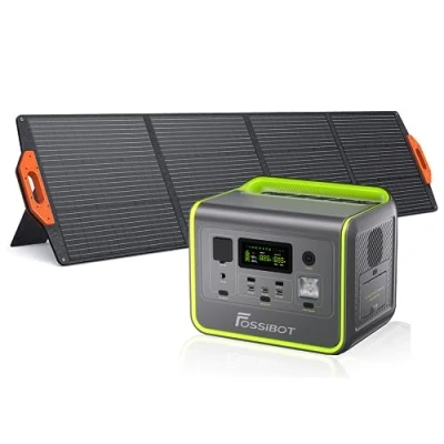 Imagen de FOSSiBOT F800 Estacion de Energia Portatil, Panel Solar 200W, Batería LiFePO4 512Wh, Salida 800W CA (1600W Pico), Carga del 100% en 1,2 Horas, Generador Portatil para Camping, Viajes.