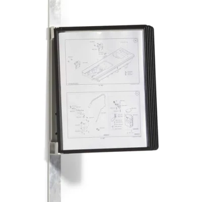 Imagen de Durable 591401 Soporte de pared para paneles visualización (Vario Magnet Wall 5, con 5 A4) negro