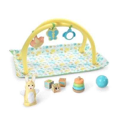 Imagen de Melissa &amp; Doug Mine to Love Juego para muñecas con gimnasio de actividades apiladora, bloques y más (16 piezas)