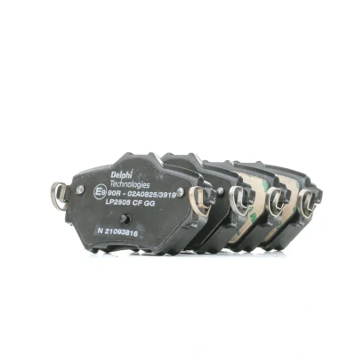 Imagen de DELPHI LP2505 Juego de pastillas freno no preparado para indicador desgaste Chapa antichirridos con accesorios PEUGEOT: 308 II Hatchback