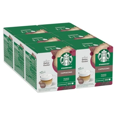 Imagen de STARBUCKS Cappuccino de Nescafé Dolce Gusto, Cápsulas Café 6 x 12 (72 Cápsulas)