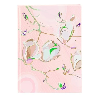 Imagen de Goldbuch Cuaderno DIN A5 con diseño de magnolia en Turnowsky 200 páginas, 100 g/m², papel blanco, cubierta relieve dorado y marcapáginas, aprox. 15 x 22 cm