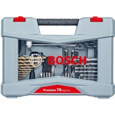 Imagen de Bosch Professional Maletín con 76 unidades para taladrar y atornillar Premium X Line Set (para madera, metal hormigón, Accesorios taladro)