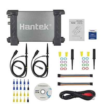 Imagen de Hantek 6022BL PC USB Osciloscopio 2 Canales Digitales 20MHz Ancho de Banda 48MSa / s Frecuencia Muestreo 16 Analizador Lógico