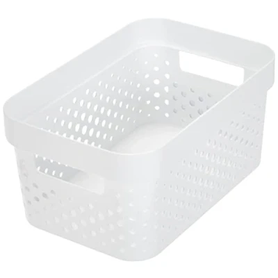 Imagen de Curver Infinity Cesta perforada de plástico reciclado, 4,5 litros, blanco