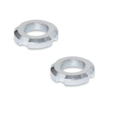 Imagen de Ganter Normelemente Tuercas de ranura DIN 70852, 2 unidades, acero, diseño plano, 70852 ST M30X1,5, rosca M30 x 1,5