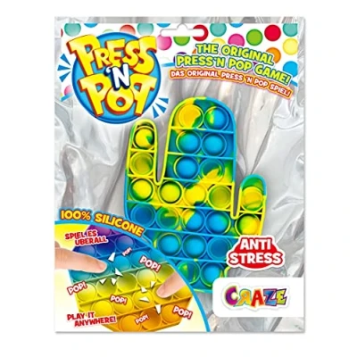 Imagen de Craze Press&#039;n Pop it Fidget Toy Juguete Anti Estrés Cactus Multicolor, niñas y Adultos (37270)