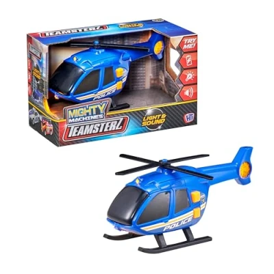 Imagen de Teamsterz Helicóptero, Luces y Sonido, Coches, Juguetes con Ruedas, Automóviles, Color Azul, Producto Oficial (CyP Brands)