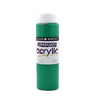Imagen de Daler Rowney Graduate Bote de pintura acrílica (500 ml), color verde esmeralda