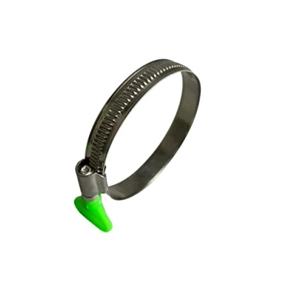 Imagen de Abrazadera de acero inoxidable para manguera mariposa 70 90 mm (9 ancho x 4 unidades)