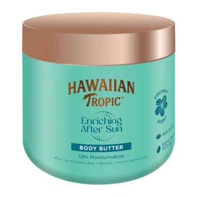 Imagen de Hawaiian Tropic After Sun Body Butter Manteca Corporal con Sabor de Aroma a Coco, Fórmula Hipoalergénica Hidratación Intensa Formato: 250 ml
