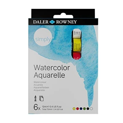 Imagen de DALER ROWNEY Set de Acuarela Simply, con 6 Tubos Colores Surtidos (6 x 12 ml)