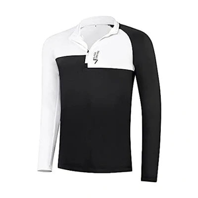 Imagen de Black Crevice Camiseta Funcional con Cremallera para Hombre, Blanco/Negro, XXX Large