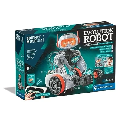 Imagen de Clementoni Robot Interactivo programable Science Museum Evolution: Juguete de Aprendizaje Stem, versión en inglés (8+años)