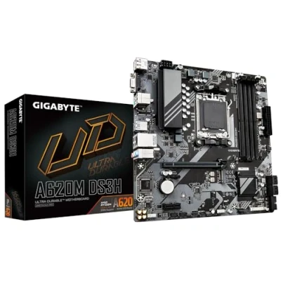 Imagen de Gigabyte A620M DS3H (Rev. 1.0) AMD A620 Hembra AM5 Micro ATX