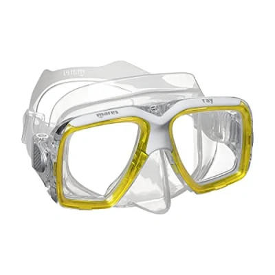 Imagen de Mares Aquazone Ray, Máscara de Snorkel Adultos, Unisex, Amarillo Transparente/Transparente