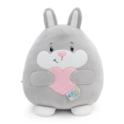 Imagen de NICI peluche Chill conejo con corazón 30cm gris Juguete hecho de suave tejido peludo para abrazar y jugar, niños adultos, gran idea regalo 61404