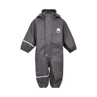 Imagen de CeLaVi Regenanzug Einteilig In Vier Farben Chaqueta Impermeable, Gris (Grau), 95 (Talla del Fabricante: 80) para Bebés