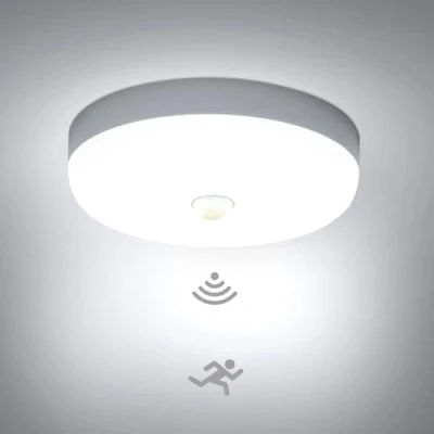 Imagen de Combuh Plafones LED con Sensor de Movimiento, 15W1500LM 6500K Blanco Frío Redondo Lampara Techo Detector, Impermeabl IP56 Luz para Habitacion Balcón Pasillo Salon Cocina Baño Garaje