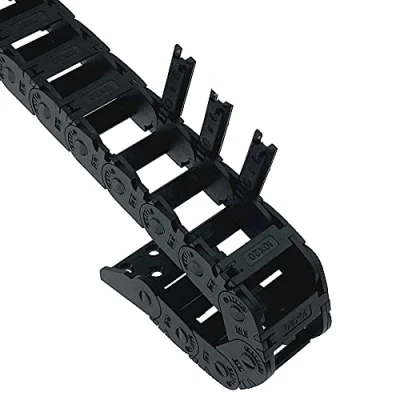 Imagen de Veekaft Cadena de remolque abierta, tamaño interior: 10 mm x 20 mm, longitud 1000 radio curvatura R18 con conector final, adecuado para impresoras 3D y máquinas CNC (R18, 20)