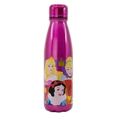 Imagen de Botella de agua reutilizable aluminio infantil 600 ml Princesas Disney