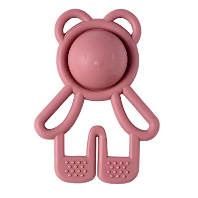 Imagen de Nattou mordedor de silicona &quot;Pop it&quot;, Osito como y juguete agarre, Sin BPA, Aprox. 11 cm, Silicon, Rosa