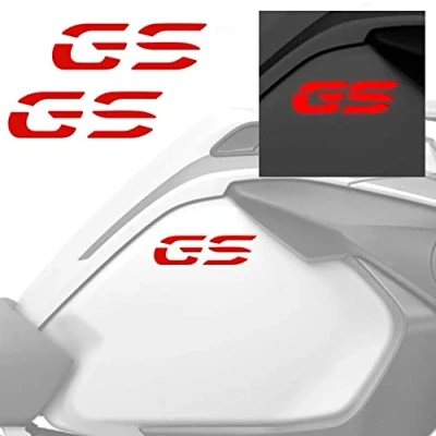 Imagen de 2 pegatinas compatibles con laterales de depósito Motorrad R 1200 1250 GS Adventure LC (rojo reflectante)