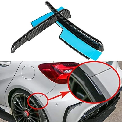 Imagen de KCSOC Coche Trasero for Parachoques Fender Fare Fibra de Carbono Rueda extensión Las Cejas Labios Ajuste Mercedes Benz W176 A160 A180 A200 A250 A45 AMG 2013 2019 (Color : Black)