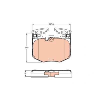 Imagen de TRW GDB2260 Juego de pastillas freno preparado para indicador desgaste BMW: X3, 5 Touring, X5