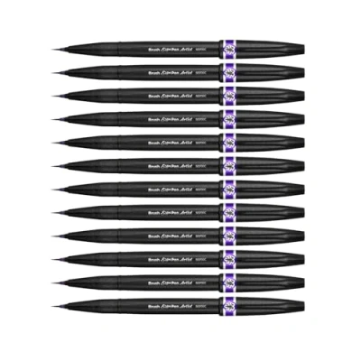 Imagen de Rotulador Pentel Artist con punta de pincel extrafina. Color violeta.