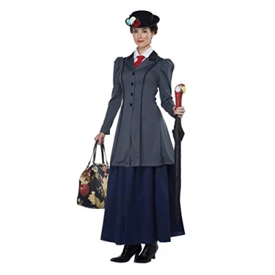 Imagen de California Costumes 01568M Disfraz de niñera inglesa para adulto, color gris, talla M