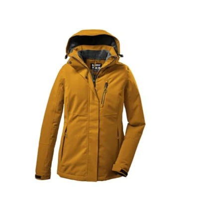 Imagen de killtec Mujer Chaqueta funcional/chaqueta de invierno con capucha cremallera KOW 140 WMN JCKT, dunkelsenf, 40, 37411 000