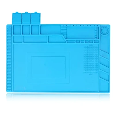 Imagen de Alfombrilla de Soldadura Silicona Grande Reparación Almohadilla Resistente Al Calor Magnético Antiestático para Mantenimiento, Soldadura, Electrónica, Comput