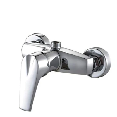 Imagen de grifo Mezclador baño,Grifo ducha baño, de moderno, montado en la pared latón, interruptor Control válvula agua fría y caliente for Palanca ún
