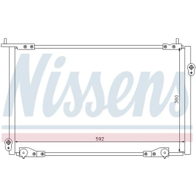 Imagen de NISSENS 94736 Condensador sin secador Aluminio 592 R 134 a HONDA: Accord 6, 6 Limousine