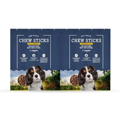 Imagen de by Amazon Golosinas para Perros Palitos Masticables con Aves de Corral, 8x11g (88g)