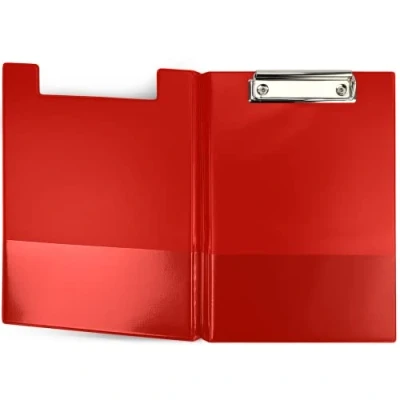 Imagen de Netuno 1 carpeta para portapapeles A5 con clip rojo DIN tapa tablero de escritura pinza metal placa dura plástico bloc notas portadocumentos