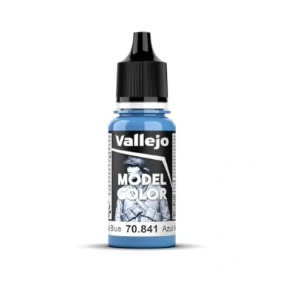 Imagen de Vallejo Model Color Pintura Acrílica Azul (Andrea Blue) Acabado Mate, 18 ml. Autonivelante y Sistema BSL para Modelismo Figuras