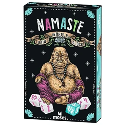 Imagen de moses Würfle Oso Santa Claus Namaste Suerte, Dados con Calado, Juego de Rollos y Escritura para Toda la Familia, diversión niños a Partir 8 años, Multicolor, Small (90382)